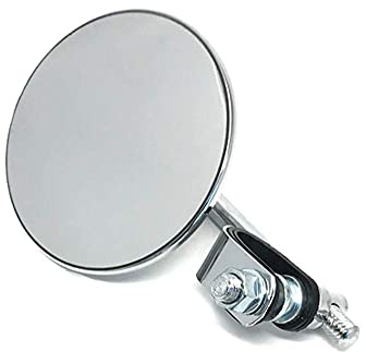 Motorrad Einzel Chrom Spiegel - Links oder Rechts - für 22mm (7/8 ) & 25mm (1 ) Lenker