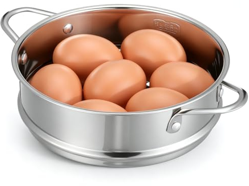 Operitacx Edelstahl Dampfgarer 8.66 Zoll Food Dampferkorb Mit Doppelgriff Für Gemüse Knödel Brötchen Dämpfen Energiesparend Platzsparend Für Küche Restaurant