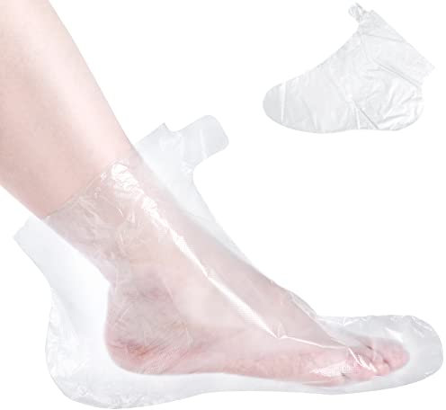 Transparente Einweg-Stiefel aus Kunststoff, Paraffinwachs, Badeinlagen für Fuß-Pediküre, Hot Spa, Wachsbehandlung, Fußabdeckungen (150 Stück)