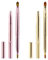 Confezione da 2 pennelli retrattili per labbra, rossetto, lucidalabbra, doppia estremità, pennelli da trucco con tappo, pennello per rossetto, applicatore da viaggio