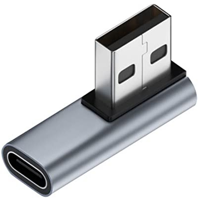 chenyang Adaptateur USB C vers USB, USB 3.0 Mâle vers USB 3.1 Type C Femelle 90 Degrés Connecteur Angle Adaptateur
