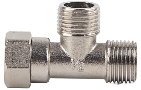 Psytfei 3-Wege-T-Rohrverschraubung aus Edelstahl 304, Schlauchverbinder, Rohrleitungsadapter, Rohrverschraubung Für Wasser, Luft, G1/2