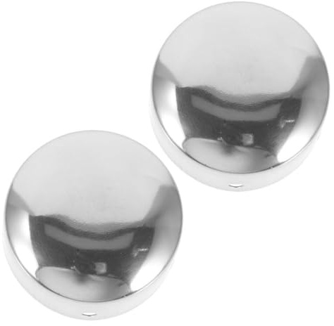 jojofuny 4pcs Handrail Cap for Wood Round Cover Stainless Steel End Cover Plugs for Stair Handrail Round End Caps