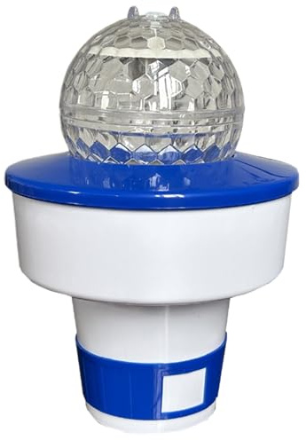 Piscina Cloro Flotador de 6 Pulgadas Cloro Impermeable Flotador con Colorida Tableta de luz Solar flotadores Anti-Sellado para bañera de hidromasaje de Piscina, Tableta