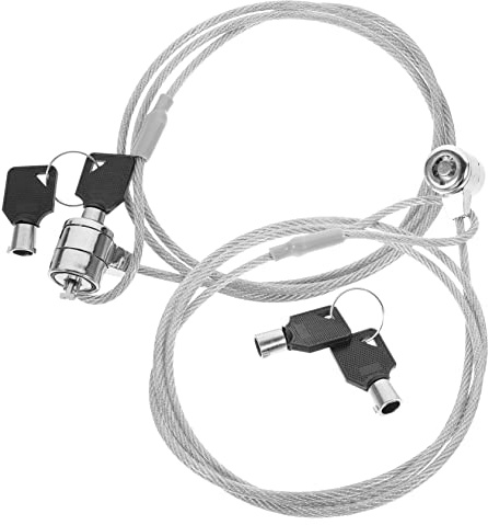 DIYEAH Lucchetti Cavo per Laptop Design Leggero e Facile da Usare Set da 2 in Lega la Sicurezza di Tablet e Monitor