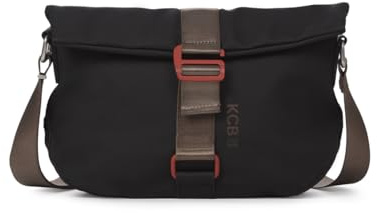 KCB Stöldskydd med stor kedja | bred och funktionell design | multifunktionella dolda fickor | säkerhetslås | justerbara handtag | 100 % vegan, svart, L