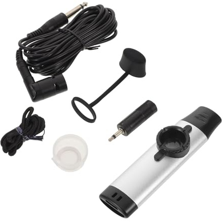 Elektronische Kazoo Musikinstrument Dk-83 Silber 1 Satz | Abs Metall Kunststoff Silikon, für Festivals und Reise, Passend zu Ukulele Sowie Gitarre