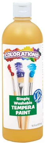 Colorations Paraben-Free Washable Tempera Paint for Kids, 16 oz Bottles