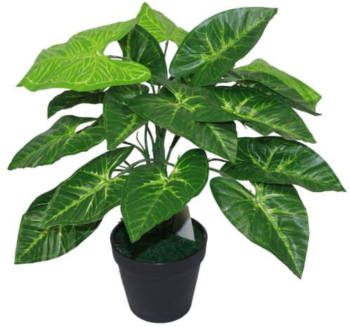 Leaf Plante Artificielle en Forme de Feuille - 45 cm - Taro Foncé