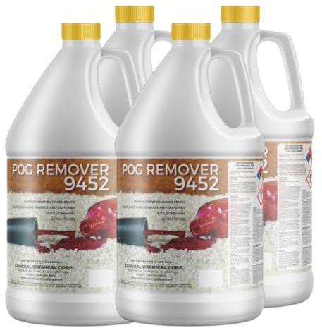 CarpetGeneral POG Remover 9452 - Paint, Oil & Grease Heavy Duty Remover & Cleaner - Residential, Industrial & Commercial - Case of Four Gallon Jugs