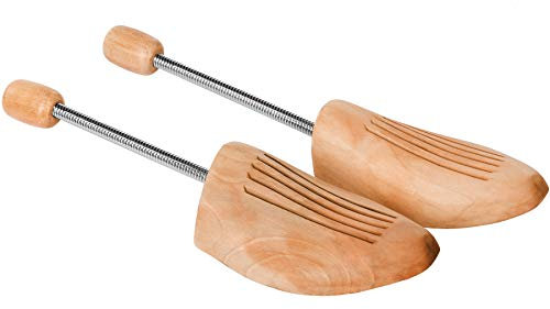 tectake 800594-2 Paar Schuhspanner mit Spiralfeder, Erstklassiges Lotusholz, Universell für Damen- und Herrenschuhe - Diverse Größen (42-43 | Nr. 403019)