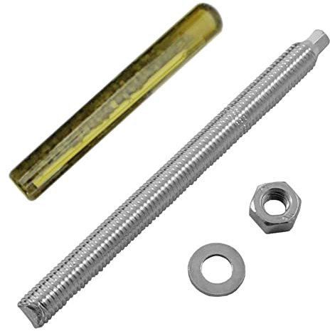Lumonic Ankerstange + Verbundankerpatrone M10 x 130 Edelstahl A4 I Zur Verwendung als Keilanker, Metalldübel, Bolzenanker, Blitzdübel I Für verschiedene Arten Durchsteckmontagen