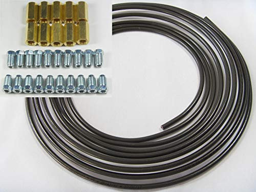 BREMSLEITUNG BREMSROHR STAHL 10 METER 4,75 MM + 20x VERSCHRAUBUNG 10x VERBINDER