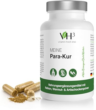 VH3 Meine Para-Kur mit Wermutkraut Nelkenextrakt, Artischocken und Schwarze Walnussschalen Extrakt - 100% Vegan - Made in Germany