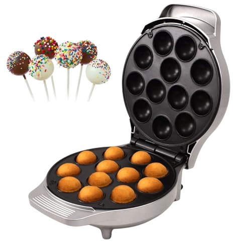 Syntrox Germany CPM-1200W für wunderbar kleine Kugelkuchen - Cake-Pop-Maker mit Antihaftbeschichtung