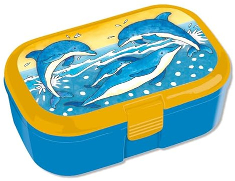 Lutz Mauder Lunchbox * DELFINE 2 * für Kinder | 10694 | Perfekt für Meerestiere Fans | Vesperdose Brotdose Brotzeit Schule Grundschule Einschulung