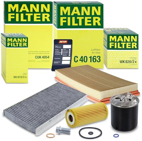 MANN-FILTER Inspektionspaket Filterset 1x Ölfilter, 1x Luftfilter, 1x | Kompatibel mit: MERCEDES-BENZ A-CLASS, B-CLASS Sports Tourer