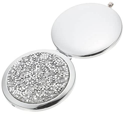 BIUDECO Kleiner Kompakter Doppelseitiger Runder Taschenspiegel Aus Metall Tragbarer Kleiner Make up Spiegel Für Reisen Und Alltag Leicht Und Handlich Für Mädchen Und Damen