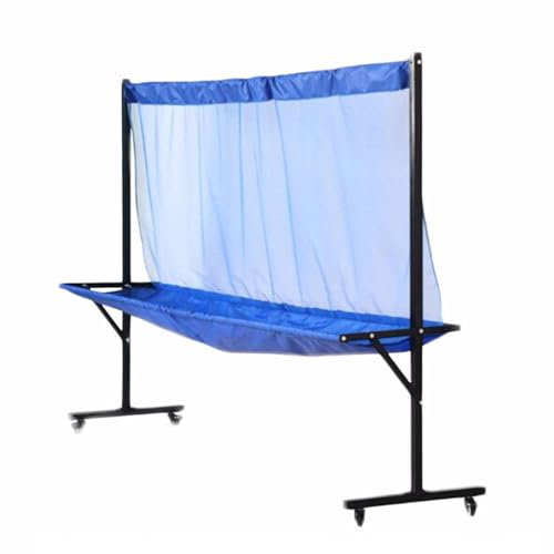 Tischtennis-Recycling-Fänger for drinnen und draußen, rollender Tischtennisball-Sammler mit Metallrahmen for Multi-Ball-Übungen oder Roboter-Aufschlag-Werfer-Übungen, Kinder-Trainingsgerät, einfache E