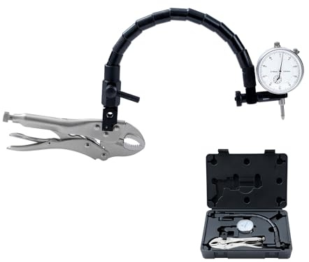 KATSU Flexibelt handtag, skruvstång, tångbas, mätklocka, 0–10 mm mätare, bilmätverktyg