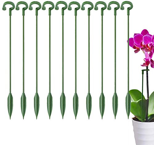Pflanzenstäbe Für Zimmerpflanzen, 10 Packungen Pflanzenstützpfahl | Garten Single Stemed Plant Support Hoops Pflanzenstütze Für Blumen, Orchideen, Tomaten, Pfingstrosen, Lilien, Rosen, Gladiolen, PHA