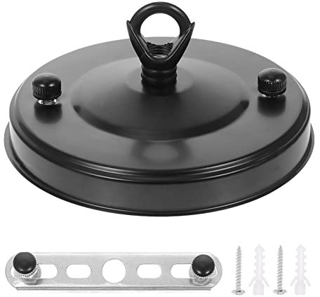 Homoyoyo Kit de Canopée pour Lustre Noir en Fer et Alliage de Zinc