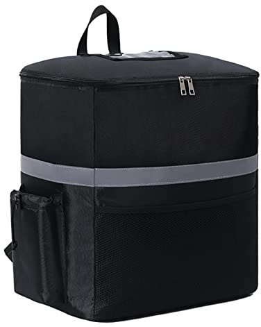 Picknickrucksack 35L Isoliertasche Kühlrucksack Outdoor | Auslaufsicherer Kühltasche Rucksack Groß wasserdichte Isolierte Cooler Bag Kühltaschen-Rucksack Für Wärme-/Kältespeicherung (Schwarz)
