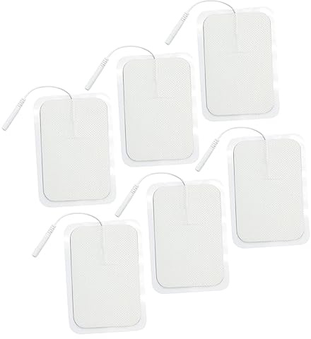 Elektronisches Massagegerät Therapie Massagepads Weiß | Gewebtes Silikon, Weniger Reizung und Geringere Impedanz, Gleichmäßige Stromverteilung, 10 Stück Packung