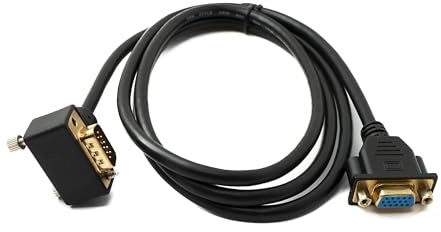 SYSTEM-S D Sub15 Kabel 150 cm HD VGA 15 Pin Stecker zu Buchse DB15 Winkel Down Angled