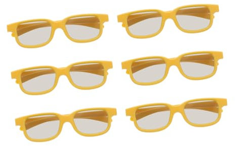 VICASKY 6pcs Realistic Viewing Boys and Girls Glasses Sturdy Plastic Construction for Cinema Home School Gaming