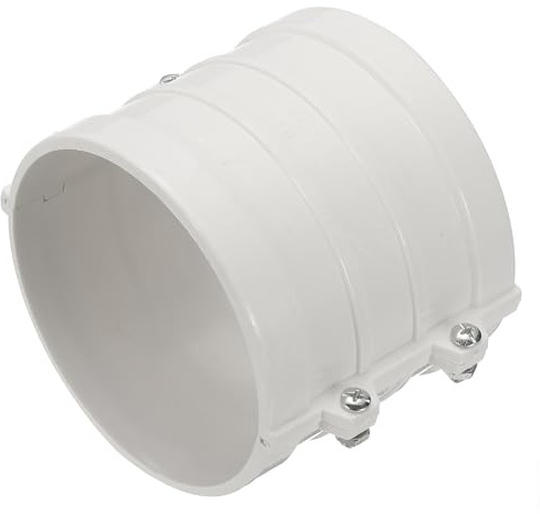 PATIKIL 4-5/16 Water Pipe Repair Clamp PVC Leak Sealer for OD 110mm PE/PPR/Pipes and Plumbing (Length 3.9 Inch), White