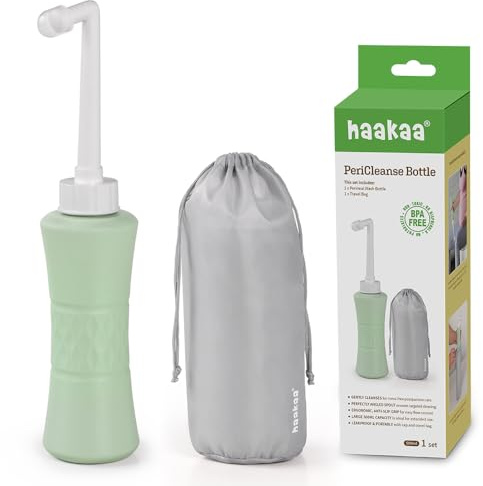Haakaa Post-Partum Perineal-Flasche, tragbar, 500 ml. | Sanfte Reinigung des Intimbereichs nach der Geburt und darüber hinaus, ohne Tücher.