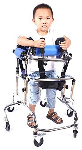 Tragbare Gehhilfen für Menschen mit Zerebralparese, tragbarer aufrechter Stand für, leichter Aluminium-Rollator für Menschen mit Zerebralparese, höhenverstellbarer Sitz für die Rehabilitatio