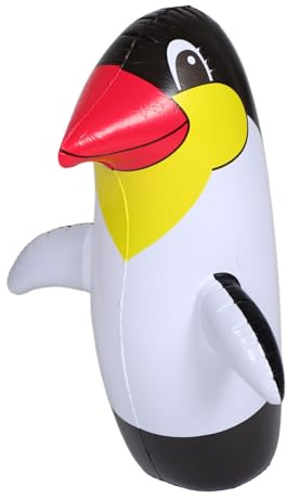 HEMOTON Inflatable Penguin Toy 70cm Kids Outdoor Children’s Interactive Tumbler Toy Garden Decoration Random Base Color