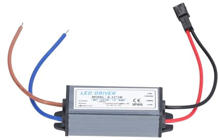 Hyuduo Dimensioni Ridotte, Driver a LED Sicuro 300 MA, Adattatore del Trasformatore di Alimentazione per Luci a LED a Bassa Tensione, da AC a DC, con Materiale in Alluminio, IP65