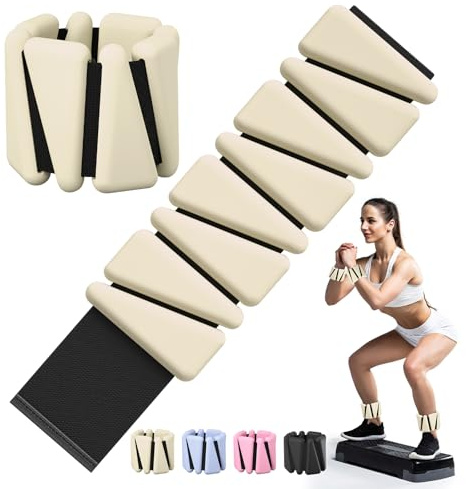 Wrist & Ankle Weights for Women, Wearable Strong Arm & Leg Weights Set of 2(1Lbs Each), Adjustable Ankle Weights for Walking, Yoga, Dance, Barre,Gym,Exercise,Pilates,Walking Running