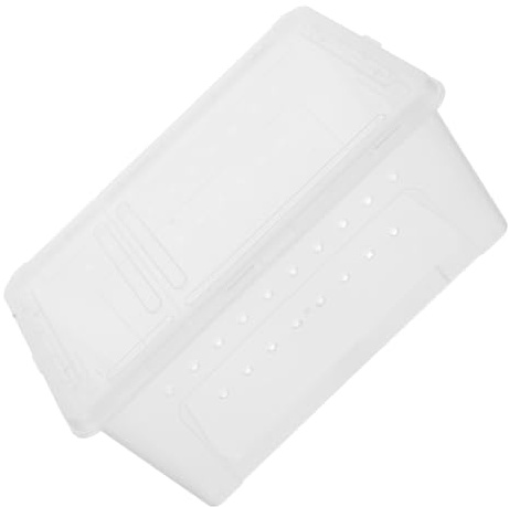 TOYZFRIENDY Reptilien Fütterungsbox Transparent aus Robustem Abs mit Ausbruchssicherem Design für Bartagamen Spinnen und Kleine Reptilien Einfache Reinigung und Sichere Haltung