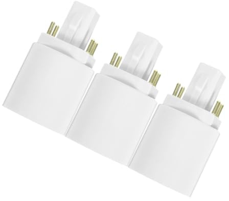 Lurrose Adattatore per Portalampada Bianco da 3 Pezzi, Convertitore Lampadina G24q a E27 in Plastico, Facile Conversione e Prestazioni Stabili per Uffici e Spazi Commerciali