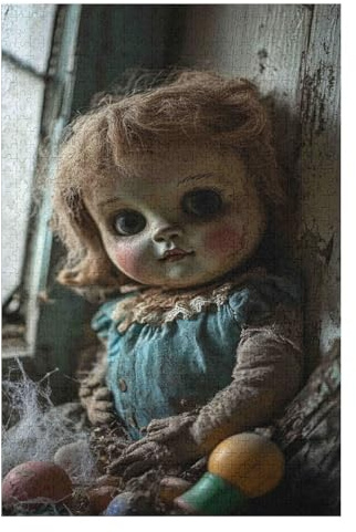 Puzzles 1000 Teile Film Horror Puppe für Erwachsene Karton Puzzle Familienspaß-26x38cm