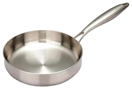 Sartén de acero inoxidable 316 antiadherente for wok, olla for carne frita, sin revestimiento, compatible con cocinas de gas y de inducción.(30cm)