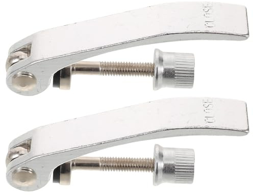 GRIRIW 2pcs Bicycle Quick Release Lever Bicycle Seatpost Lock Bike Quick Release Wheel Skewer Seat Clamp Skewer Bolt Clamp Silver