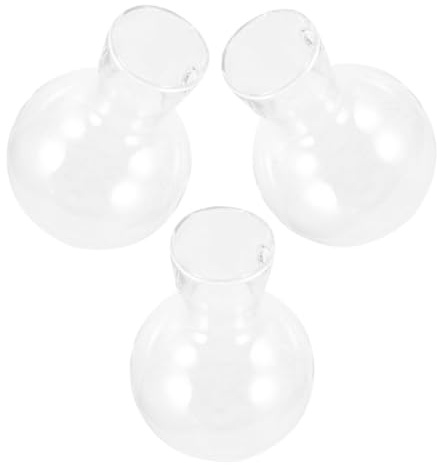 Uonlytech 3Pcs Glass Plant Propagation Station with Wood Stand, High Borosilicate Glass Planter Jars for Hydroponic Desktop Flower Vase, Creative Indoor Plant Propagation Set
