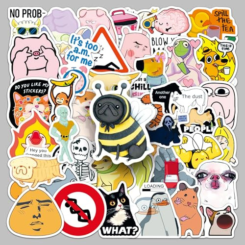 Cartoon Stickers, 100 Pack Waterproof PVC Decals for Laptops and Bottles