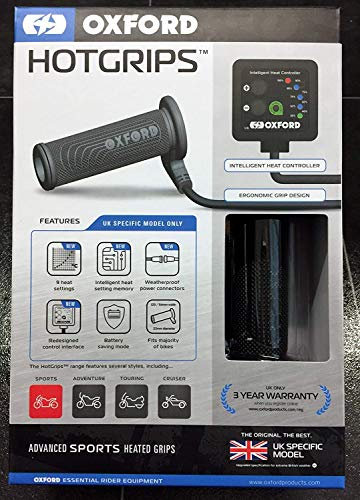 Oxford Hotgrips Advanced Sports Beheizte Motorradgriffe, Schwarz, Einheitsgröße