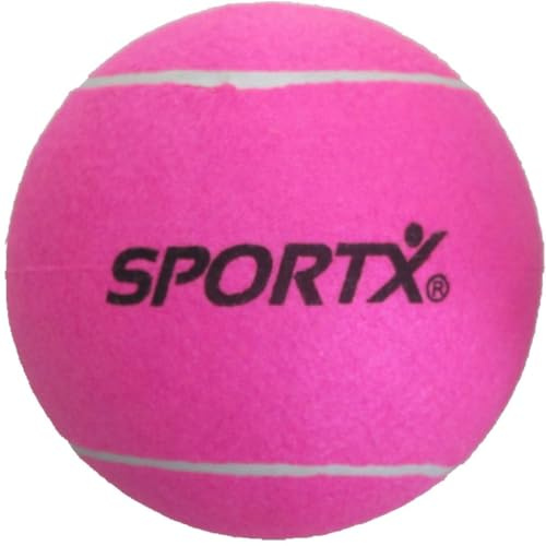 Sportx 0724052 Tennisball unter Druck, 1 Stück (S) Tennisball – Tennisbälle unter Druck, Rosa, XL, China, 1 Stück (S), 22 cm