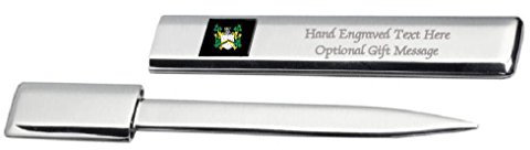 Lockie-Design Brieföffner mit Gravur, mit Wappen, Briefmarken