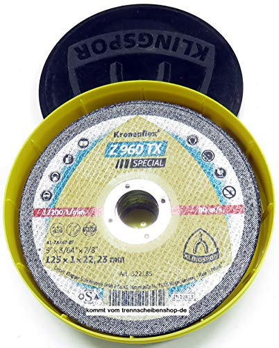 25 x Klingspor Z 960 TX Trennscheiben Zirkon, 125 x 1 x 22,23 mm gerade