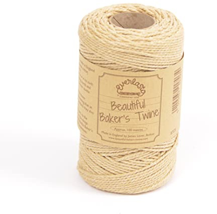 100 m – Everlasto 'Solid' Beautiful bagers bomullshantsgarn (2 mm cirka) (blond)