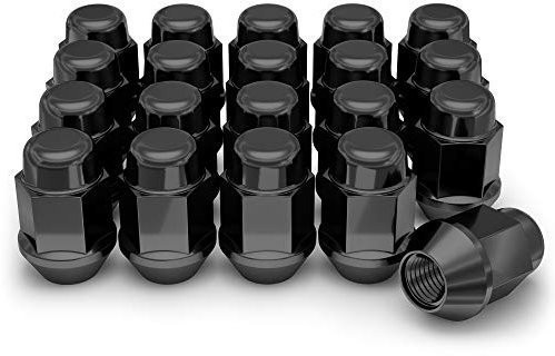 White Knight M14x1.50 Aftermarket Bulge Acorn Lug Nut for Small Seat Diameter (0.90” Black Chrome), Easy to Install, Durable Carbon Steel with Stylish Triple Layer Chrome Finish-1709SBK-20AM (20 Pack)
