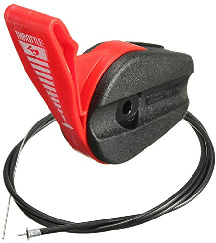 TF 165,1 cm universel pour tondeuse à gazon, câble d'accélérateur, câble de commande pour tondeuse à gazon électrique à essence (rouge)